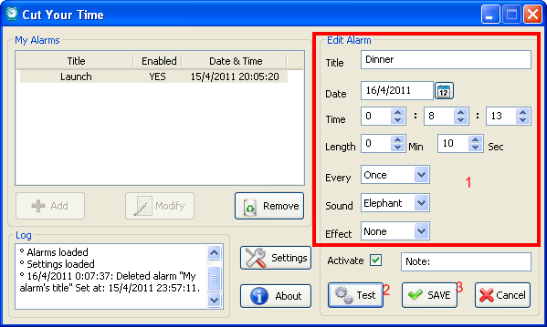 Extended application form of CYT