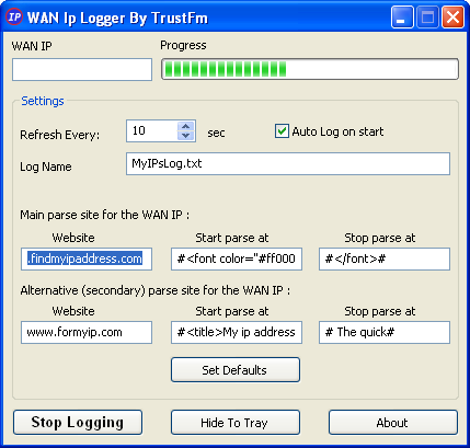 Windows 7 Wan Ip Logger 1.1 full