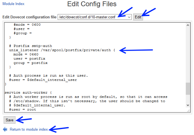 dovecot config