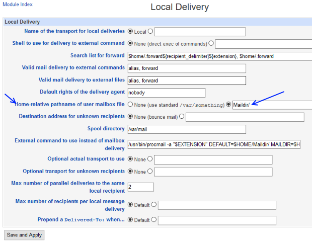 postfix local delivery